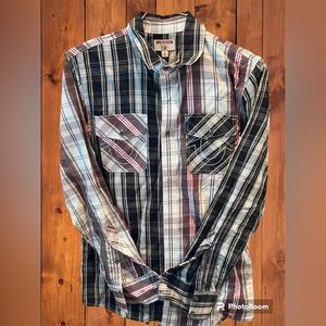 Mens True Religion Button Down Long Sleeve Shirt Size S
